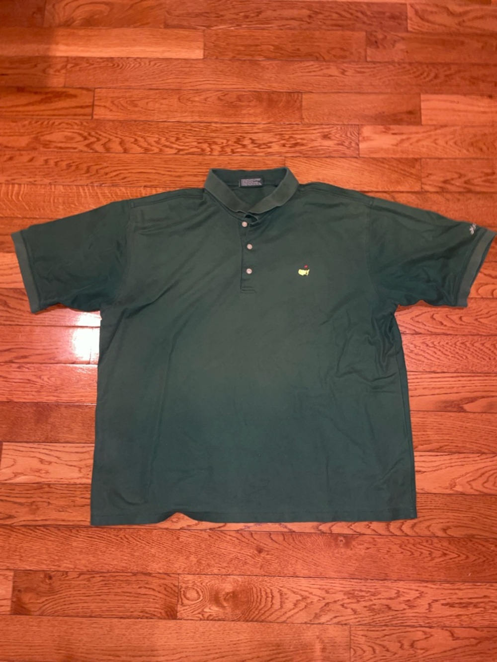 Masters Dark Green Polo with Yellow Accent Logo